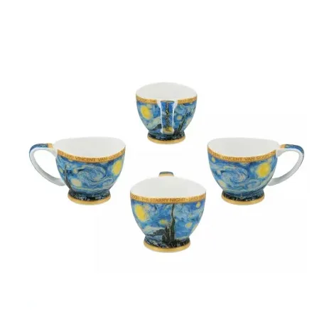 Filiżanka Carmani Vanessa 100ml espresso ze spodkiem - V. van Gogh, Gwiaździsta noc - 3
